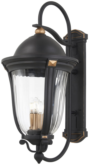 Minka-Lavery 73235-738 Five Light Outdoor Wall Mount, Sand Coal And Vermeil Gold