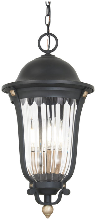 Minka-Lavery 73237-738 Four Light Outdoor Chain Hung, Sand Coal And Vermeil Gold