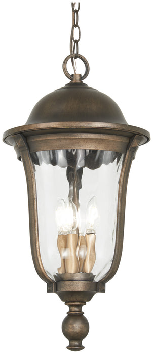 Minka-Lavery 73247-748 Four Light Outdoor Chain Hung, Tauira Bronze And Alder Silver