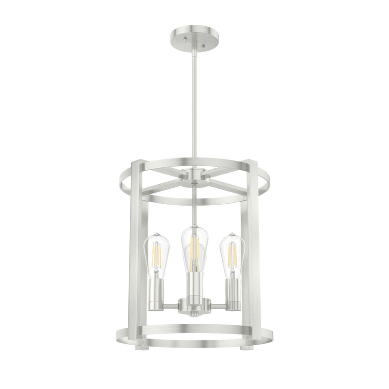 Hunter 19117 Four Light Chandelier, Brushed Nickel