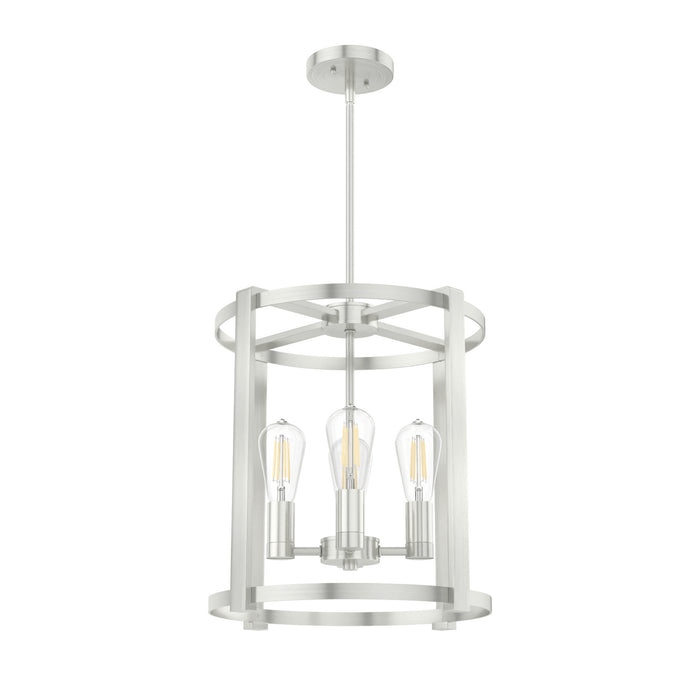 Hunter 19117 Four Light Chandelier, Brushed Nickel