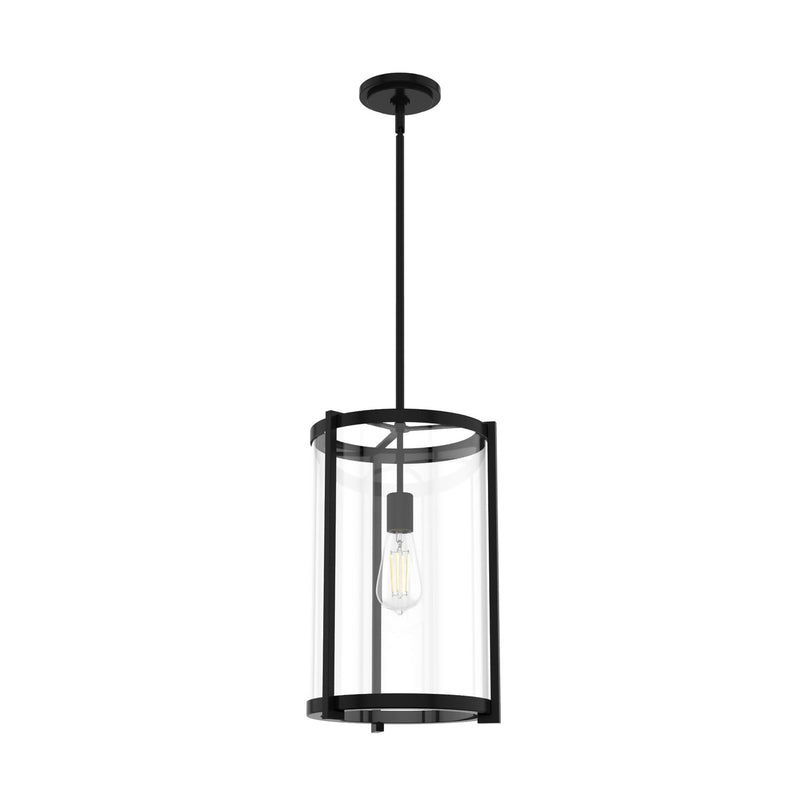 Hunter 19123 One Light Pendant, Matte Black