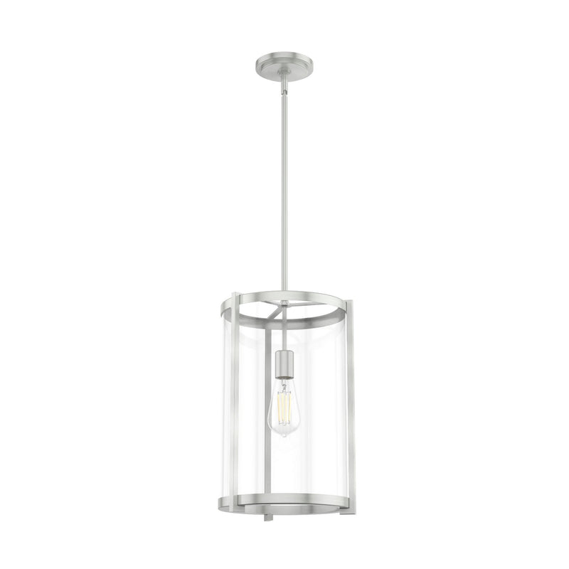 Hunter 19124 One Light Pendant, Brushed Nickel