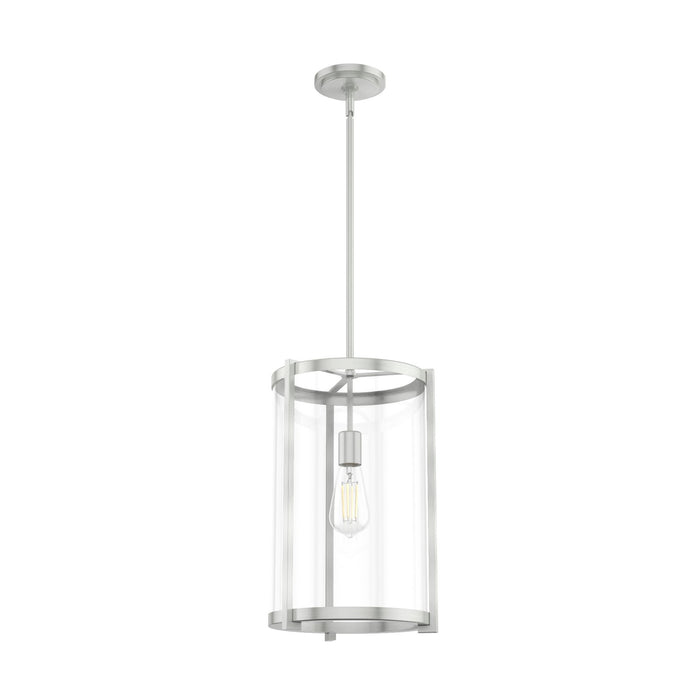 Hunter 19124 One Light Pendant, Brushed Nickel