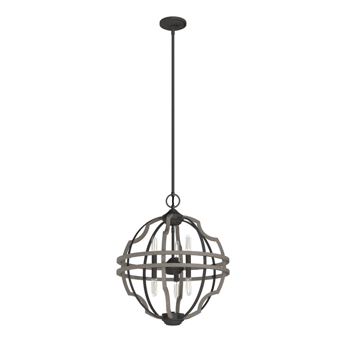 Hunter 19224 Six Light Pendant, Noble Bronze
