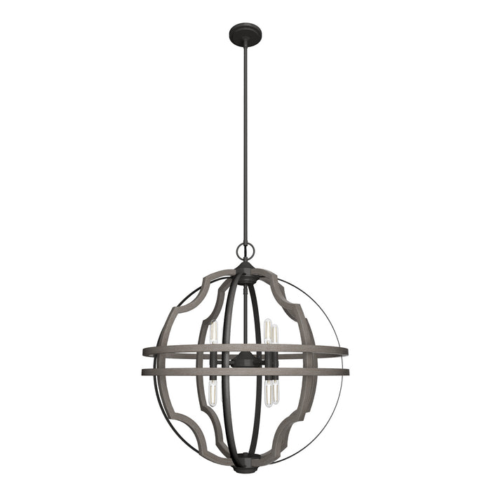 Hunter 19226 Eight Light Pendant, Noble Bronze