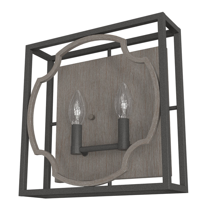 Hunter 19228 Two Light Wall Sconce, Noble Bronze