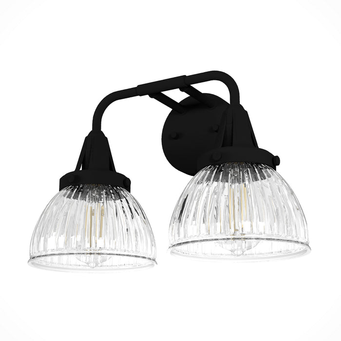 Hunter 19255 Two Light Vanity, Natural Black Iron