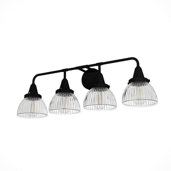 Hunter 19259 Four Light Vanity, Natural Black Iron