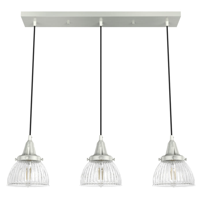 Hunter 19282 Three Light Linear Cluster, Brushed Nickel
