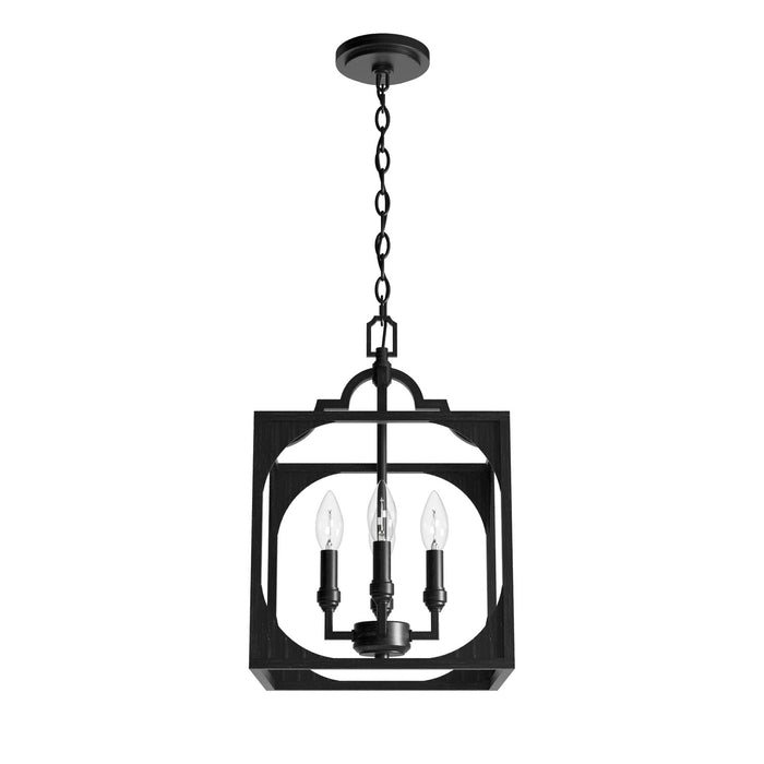 Hunter 19283 Four Light Pendant, Rustic Iron
