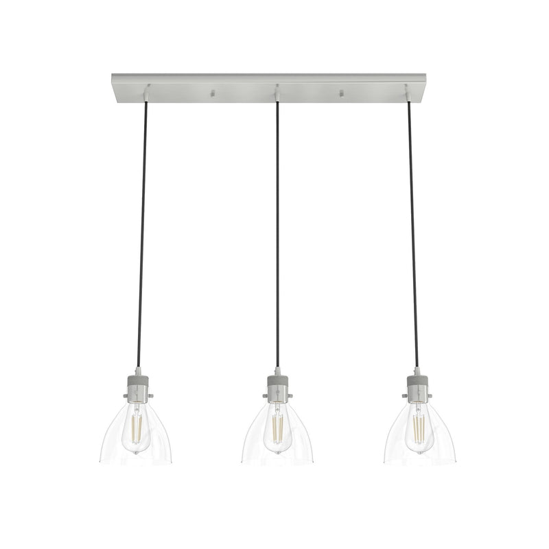 Hunter 19308 Three Light Pendant, Brushed Nickel