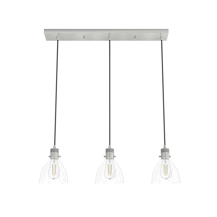 Hunter 19308 Three Light Pendant, Brushed Nickel