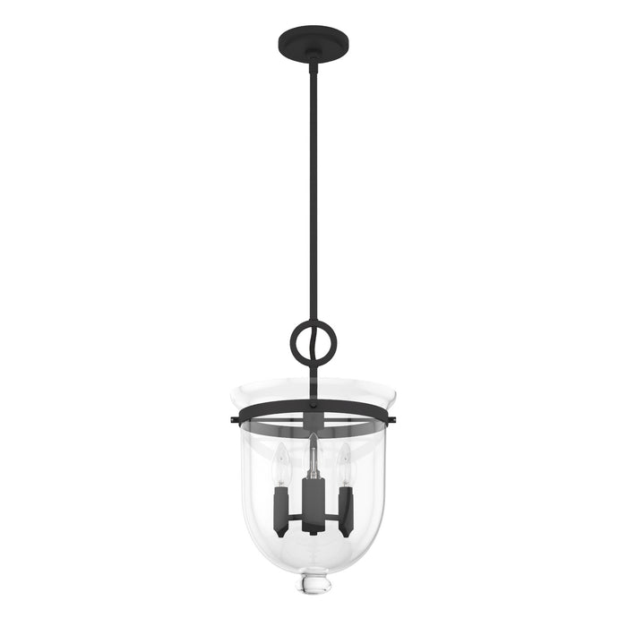Hunter 19311 Three Light Pendant, Natural Black Iron