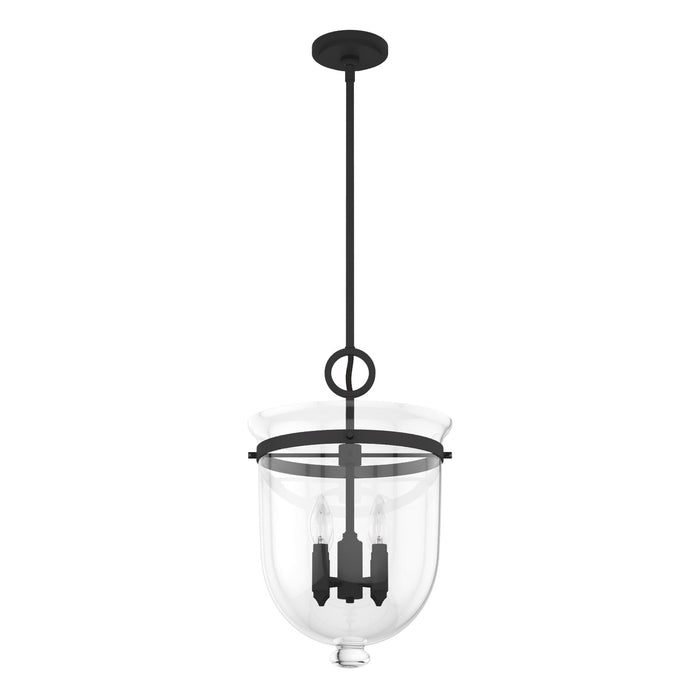 Hunter 19313 Four Light Pendant, Natural Black Iron