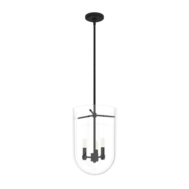 Hunter 19318 Three Light Pendant, Natural Black Iron