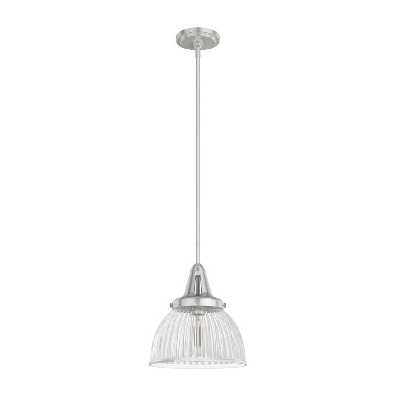 Hunter 19328 One Light Pendant, Brushed Nickel
