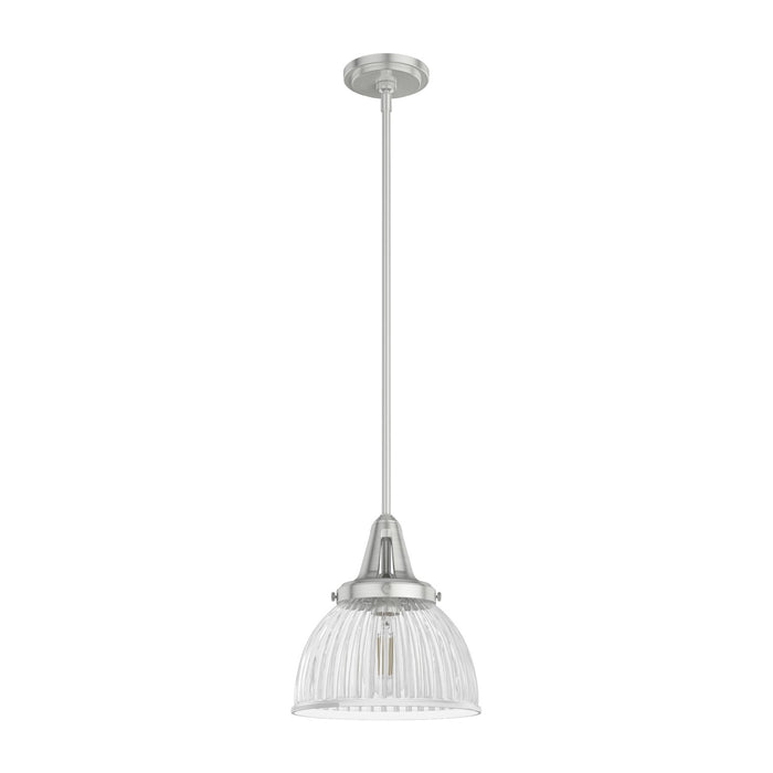 Hunter 19328 One Light Pendant, Brushed Nickel