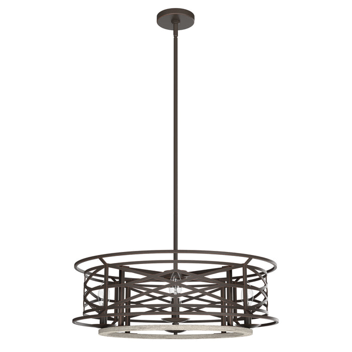 Hunter 19331 Four Light Chandelier, Onyx Bengal