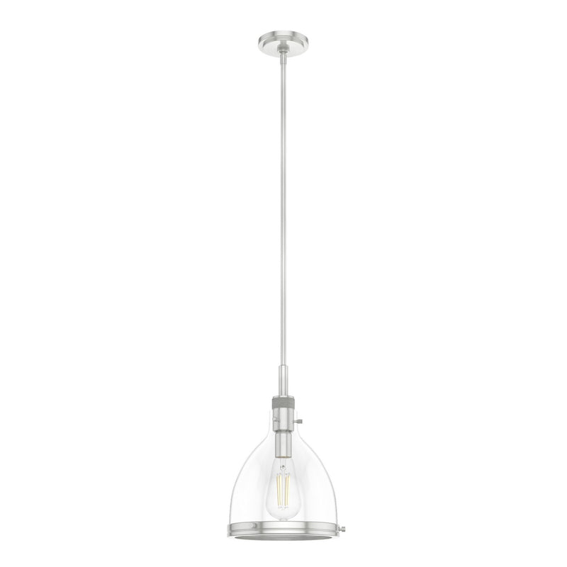 Hunter 19346 One Light Pendant, Brushed Nickel