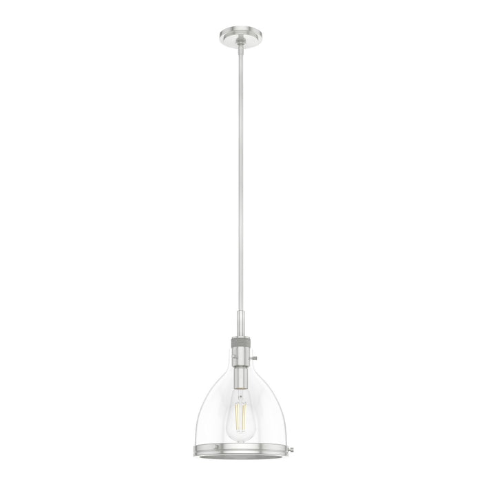 Hunter 19346 One Light Pendant, Brushed Nickel