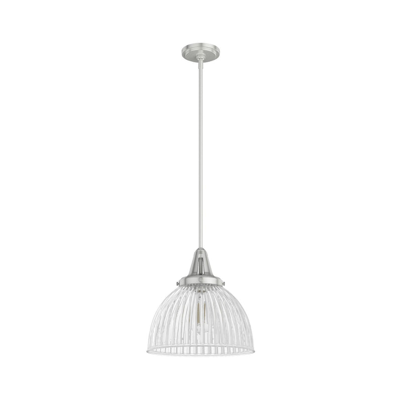 Hunter 19349 One Light Pendant, Brushed Nickel
