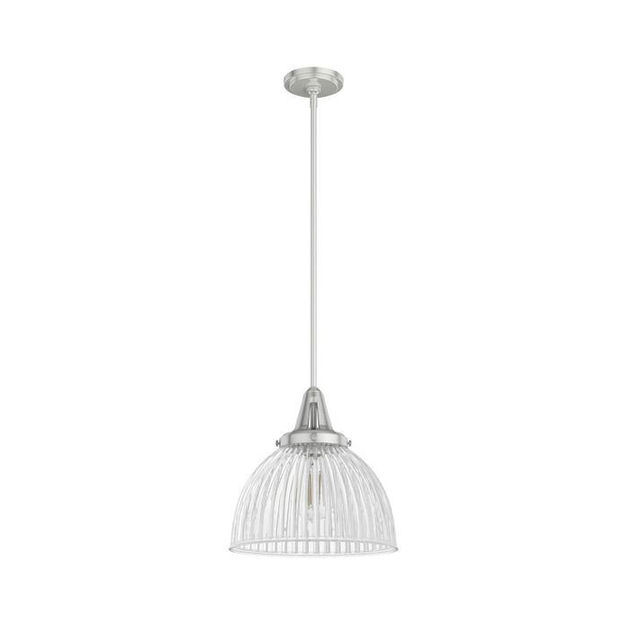 Hunter 19349 One Light Pendant, Brushed Nickel