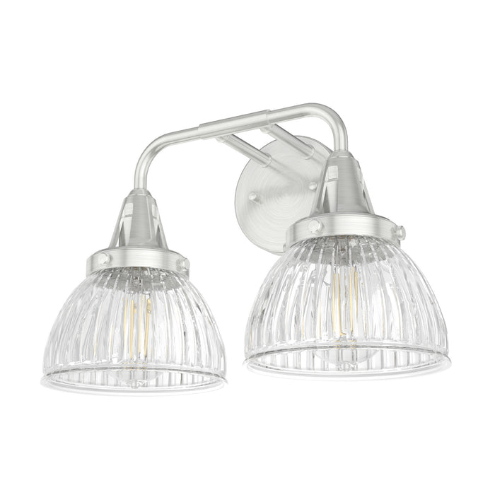 Hunter 19352 Two Light Vanity, Brushed Nickel