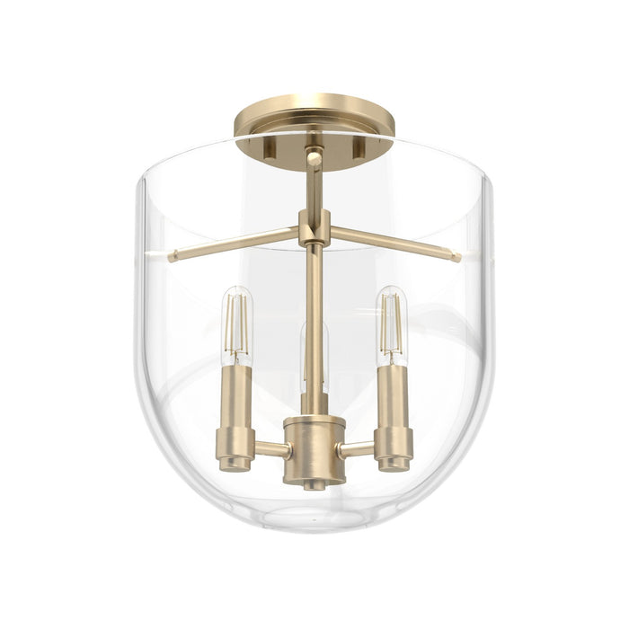 Hunter 19387 Three Light Flush Mount, Alturas Gold