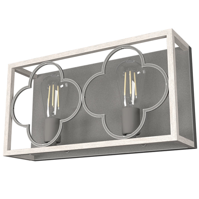 Hunter 19395 Two Light Vanity, Distressed White