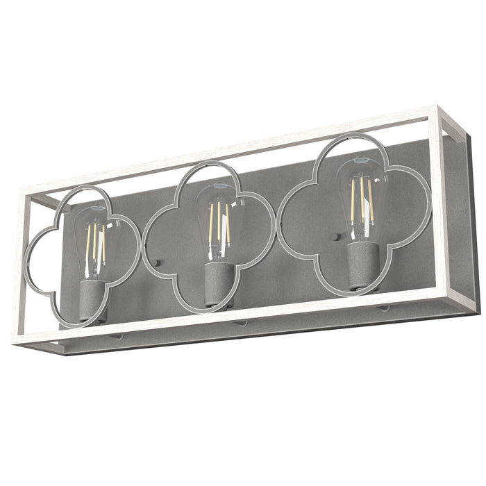 Hunter 19397 Three Light Vanity, Distressed White