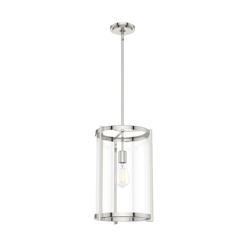 Hunter 19950 One Light Pendant, Polished Nickel