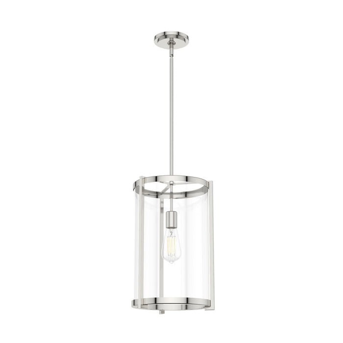 Hunter 19950 One Light Pendant, Polished Nickel