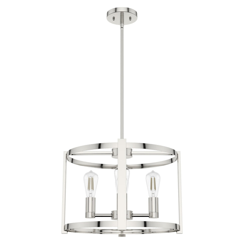 Hunter 19957 Four Light Chandelier, Polished Nickel