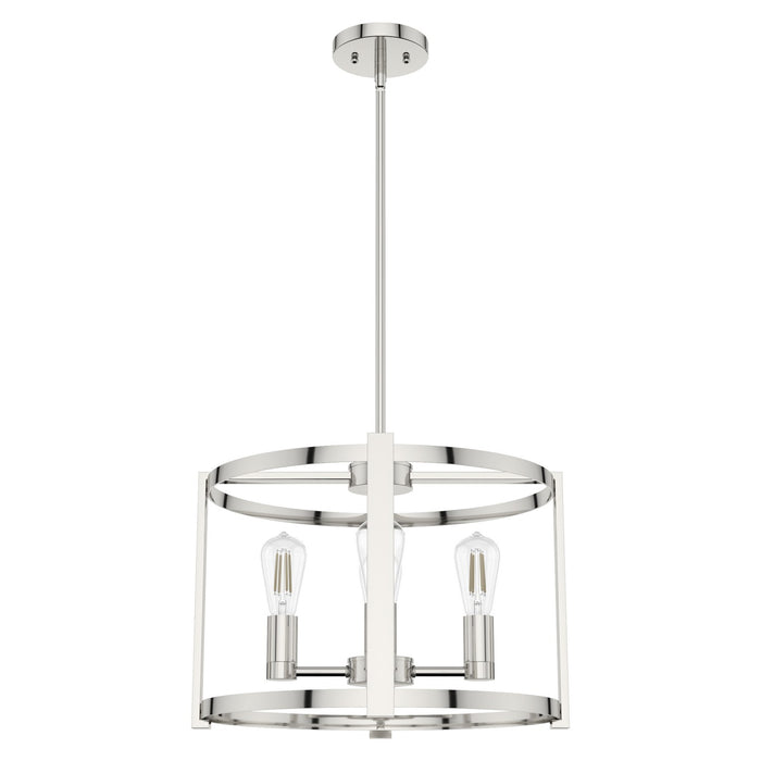 Hunter 19957 Four Light Chandelier, Polished Nickel