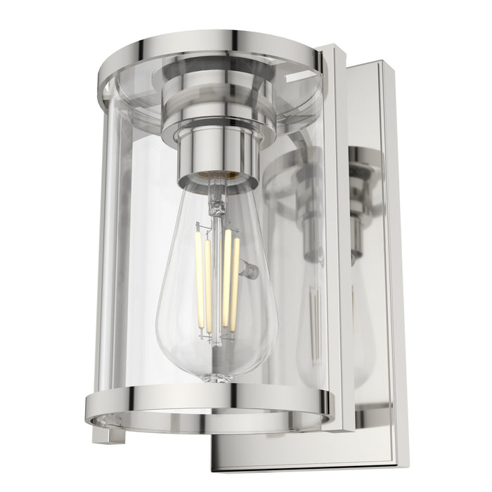 Hunter 19961 One Light Wall Sconce, Polished Nickel
