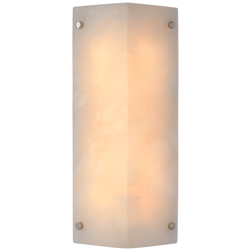 Visual Comfort Signature ARN 2043ALB/PN LED Wall Sconce, Alabaster and Polished Nickel