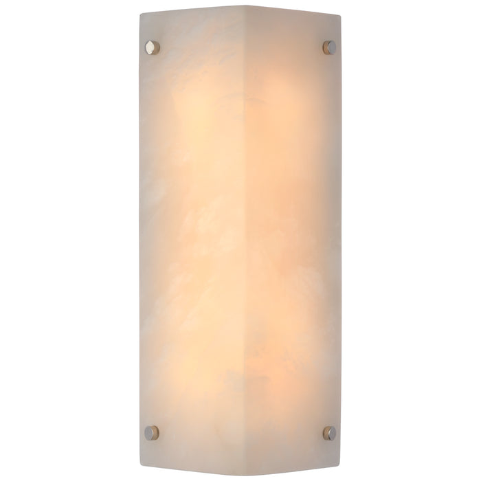 Visual Comfort Signature ARN 2043ALB/PN LED Wall Sconce, Alabaster and Polished Nickel