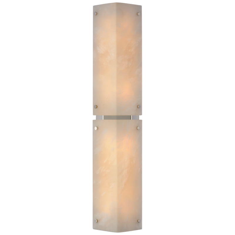 Visual Comfort Signature ARN 2044ALB/PN LED Wall Sconce, Alabaster and Polished Nickel
