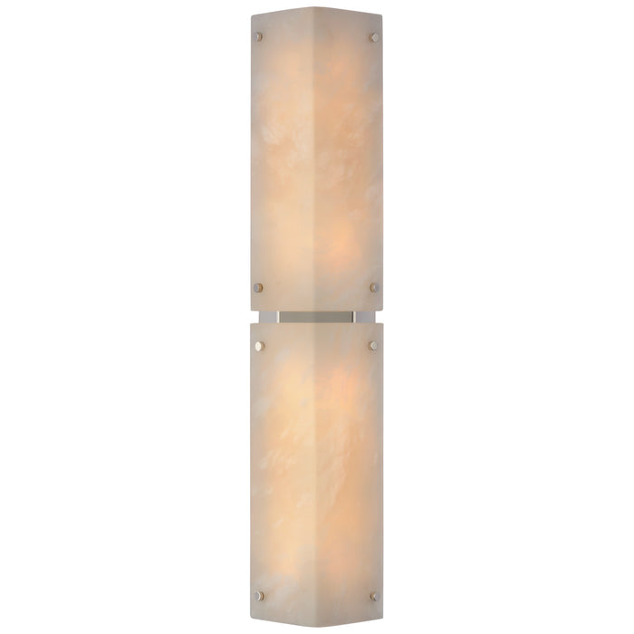 Visual Comfort Signature ARN 2044ALB/PN LED Wall Sconce, Alabaster and Polished Nickel