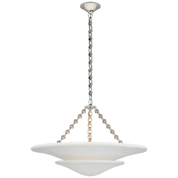 Visual Comfort Signature ARN 5425PN-PW LED Chandelier, Polished Nickel