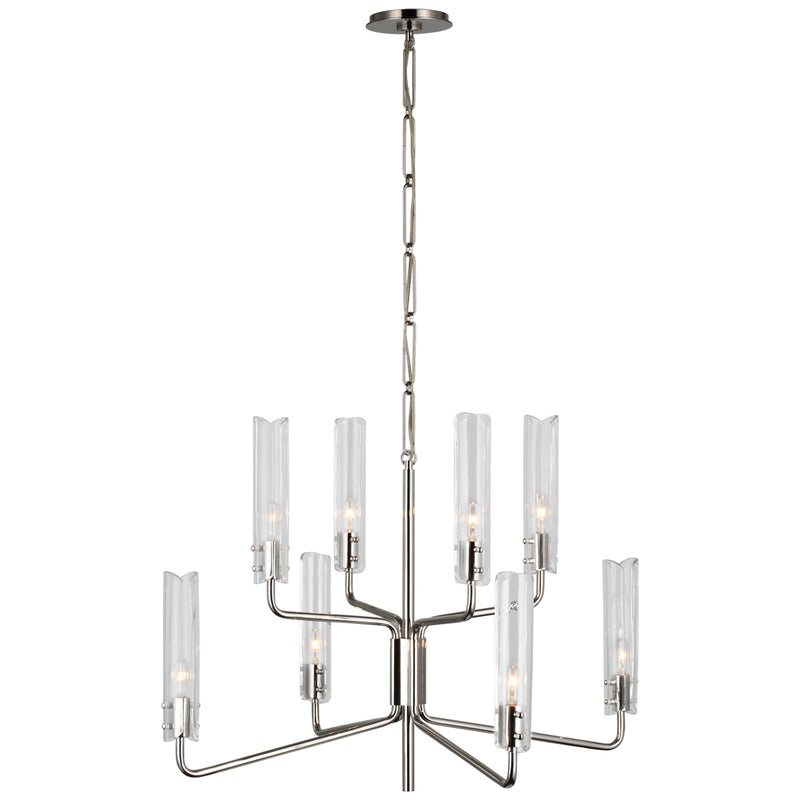 Visual Comfort Signature ARN 5483PN-CG LED Chandelier, Polished Nickel