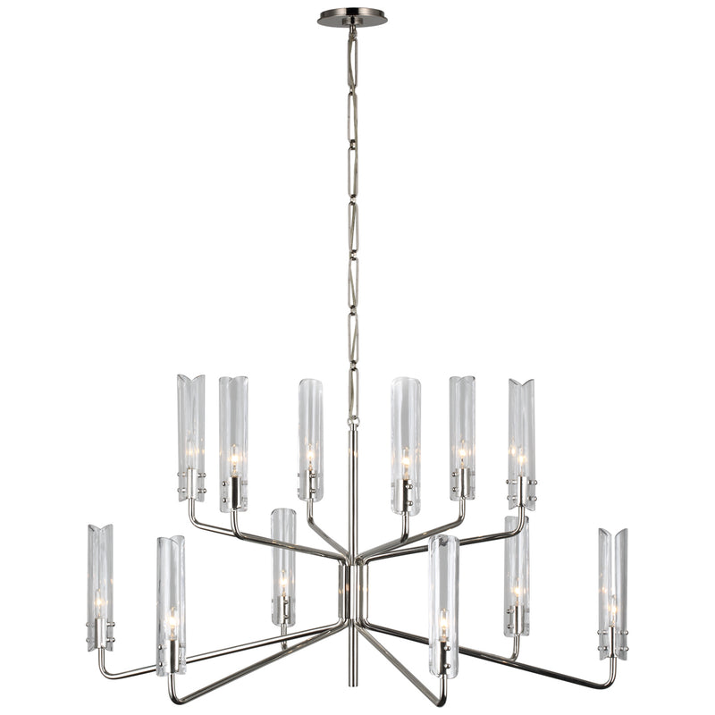 Visual Comfort Signature ARN 5484PN-CG LED Chandelier, Polished Nickel