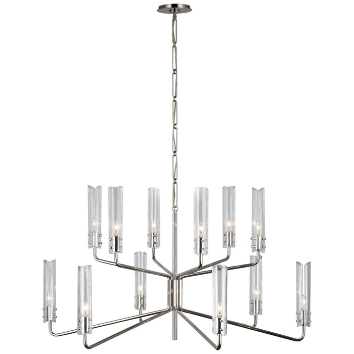 Visual Comfort Signature ARN 5484PN-CG LED Chandelier, Polished Nickel