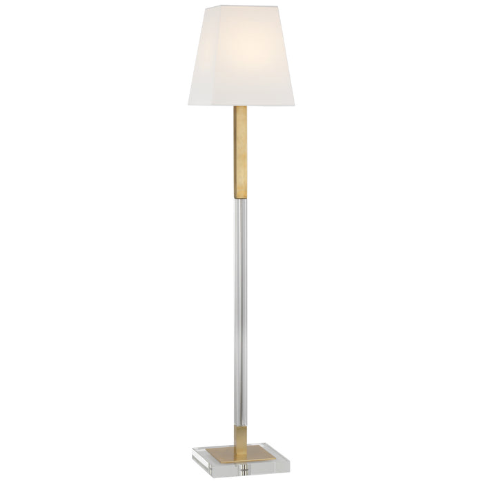 Visual Comfort Signature CHA 9912AB/CG-L LED Floor Lamp, Antique-Burnished Brass and Crystal