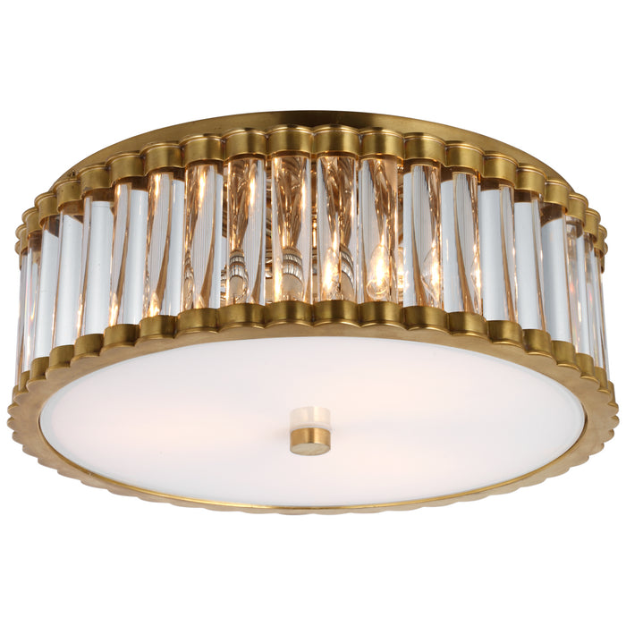 Visual Comfort Signature CHC 4925HAB-CG LED Flush Mount, Hand-Rubbed Antique Brass