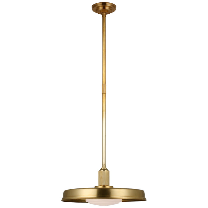 Visual Comfort Signature CHC 5301AB-WG LED Pendant, Antique-Burnished Brass
