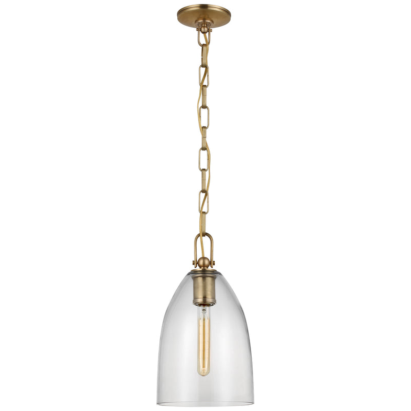 Visual Comfort Signature CHC 5425AB-CG LED Pendant, Antique-Burnished Brass