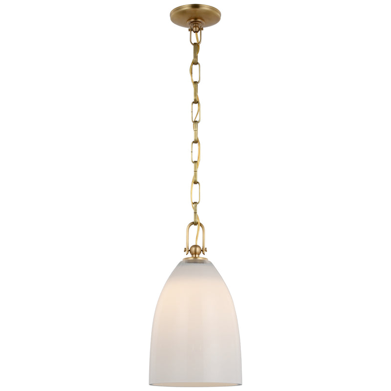 Visual Comfort Signature CHC 5425AB-WG LED Pendant, Antique-Burnished Brass