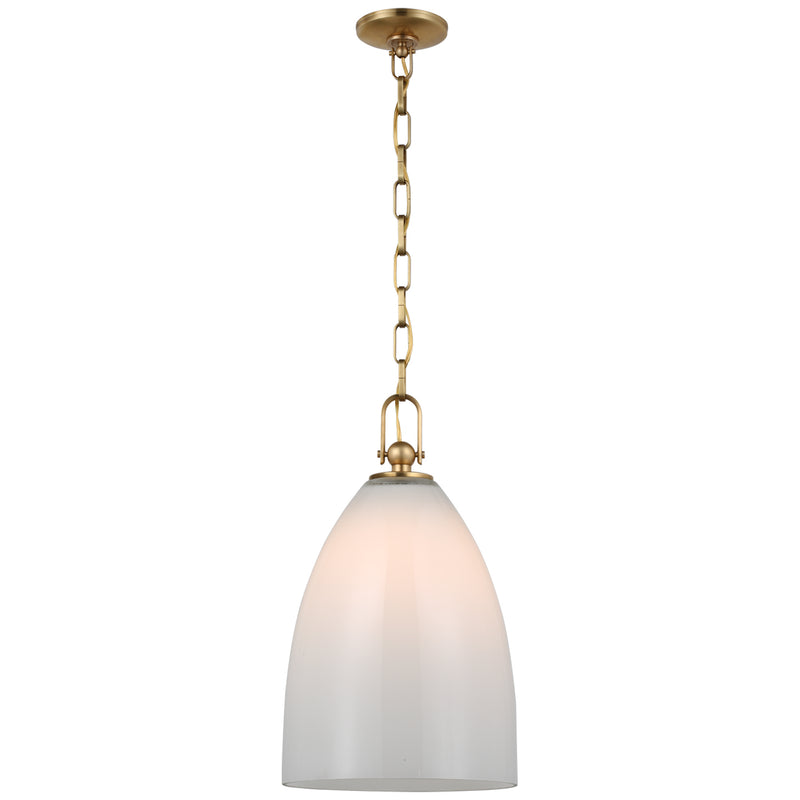 Visual Comfort Signature CHC 5426AB-WG LED Pendant, Antique-Burnished Brass